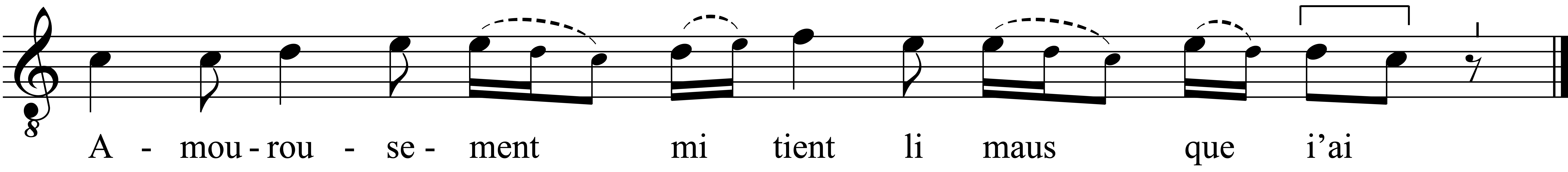 Refrain musical notation